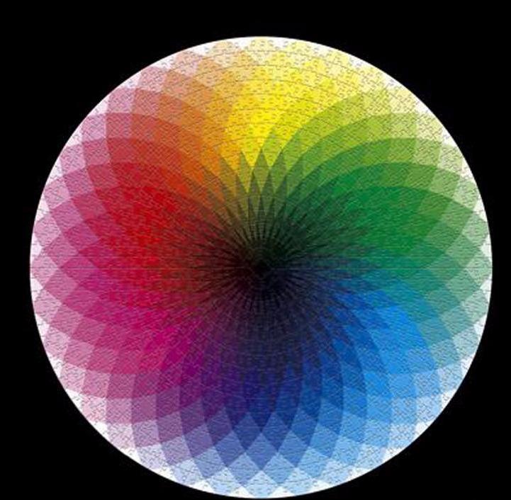 Rainbow Round Geometrical Puzzle