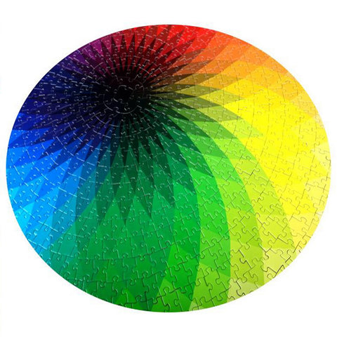 Rainbow Round Geometrical Puzzle
