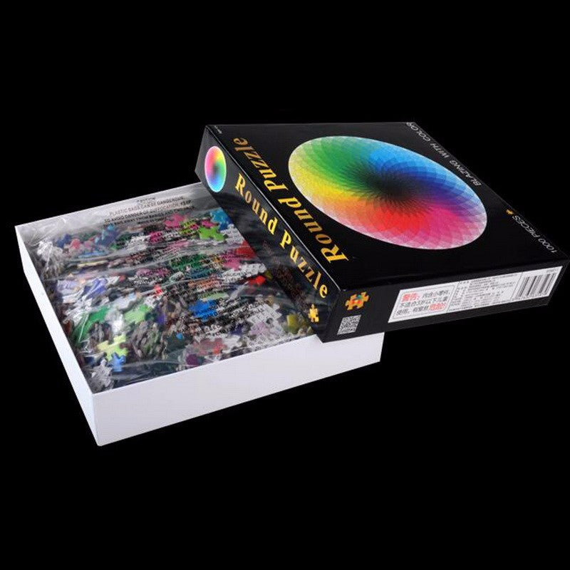 Rainbow Round Geometrical Puzzle
